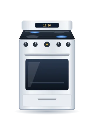 Estufa de acero inoxidable con horno
