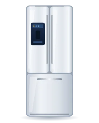 Refrigerador de acero inoxidable de dos puertas